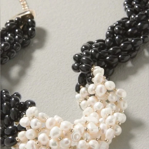 WHBM : Woven Fresh Water Pearl Necklace | NWT - Picture 2 of 7